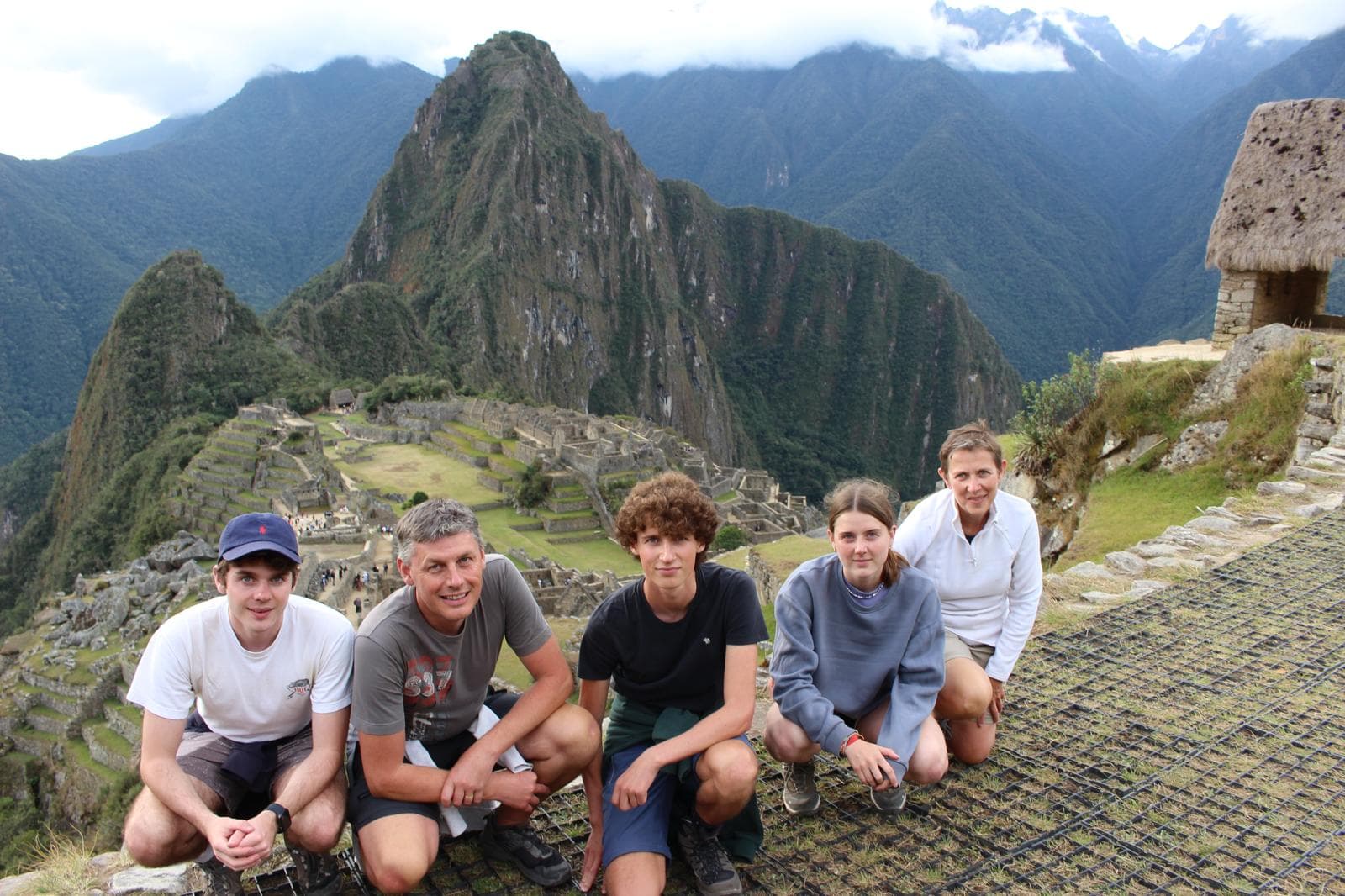 Stijn and his family at Machu Picchu in Peru